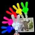 thumbnail image 2 of Colored Glow Stick Peace Sign Shaped Flashing Luminous Sticks with 3 Lighting Modes Light Up Wand Sticks for Parties Concert Celebration, 2 of 7