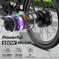 thumbnail image 3 of Ancheer 24" Folding Electric Tricycle,Peak 500W 3-Wheel Electric Bike For Adults,48V/499Wh Removable Battery UL2849 Certified,15.5Mph Step-Thru E-trike,Cargo Motorized Tricycle, 3 of 12