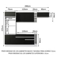 thumbnail image 3 of Cocina Integral Completa Modular Madesa Glamy 290cm BN 08, 3 of 5