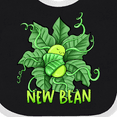 thumbnail image 4 of Inktastic New Bean Cute Sleeping Bean in Leaves and Vines Boys or Girls Baby Bib, 4 of 4