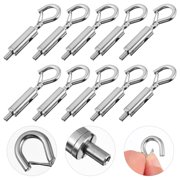 ROSENICE 10 Pcs Cable Guide The Wire Cables Organizer Include Hook Silver