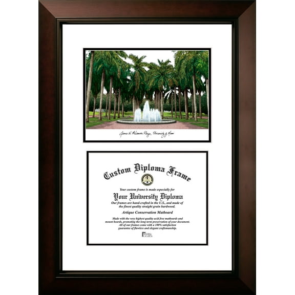 University of Miami 8.5" x 11" Legacy Scholar Diploma Frame