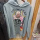 thumbnail image 3 of Sudadera con capucha de gran tamaño marrón de Kanye West para hombre y mujer, ropa de calle, sudaderas de hip hop con estampado de calaveras y grafiti, jersey de Stranger Things, 3 of 5