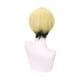 thumbnail image 3 of XWSHYW Pelucas Peluca de Cosplay de Pelo Corto de Cara Cerrada Negra Degradado Amarillo Peluca de Modelado, 3 of 6