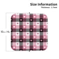 thumbnail image 2 of Pofeuu Heart Plaid Print Coasters for Drinks, 4Pack PU Leather Coasters, Bar Drink Coasters for Tabletop Protection, Furniture from Damage-Square, 2 of 6