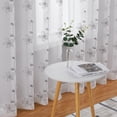 thumbnail image 2 of Floral Embroidered Semi Sheer Curtains, Farmhouse Grommet Voile Curtain, 2 of 7