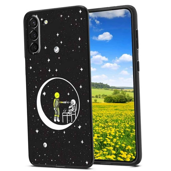 Compatible with Samsung Galaxy S21 FE Phone Case, moon-space9 Case Silicone Protective for Teen Girl Boy Case for Samsung Galaxy S21 FE
