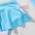 thumbnail image 4 of Likimi Toddler Girls Two Piece Swimsuits Long Sleeve Cute Printed Crew Neck Tops With Swim Shorts Fashionable Swimwear For Swim Beach Light Blue Size 10-11 Years, 4 of 4