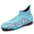 thumbnail image 3 of Zapatos de fútbol al aire libre para hombre, calzado de fútbol Unisex al tobillo, FG/TF, tacos de césped de entrenamiento ultraligeros profesionales antideslizantes, ligeros, 3 of 5