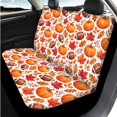 thumbnail image 2 of KUIFORTI Pumpkin Print Automobile Seat Cover Sets Comfortable Set 14 Pcs Automotive Front Seat & Bench Back Seat Cover with Car Cup Coasters Universal fit for SUV Van Sedan Truck Soft Anti Slip, 2 of 3