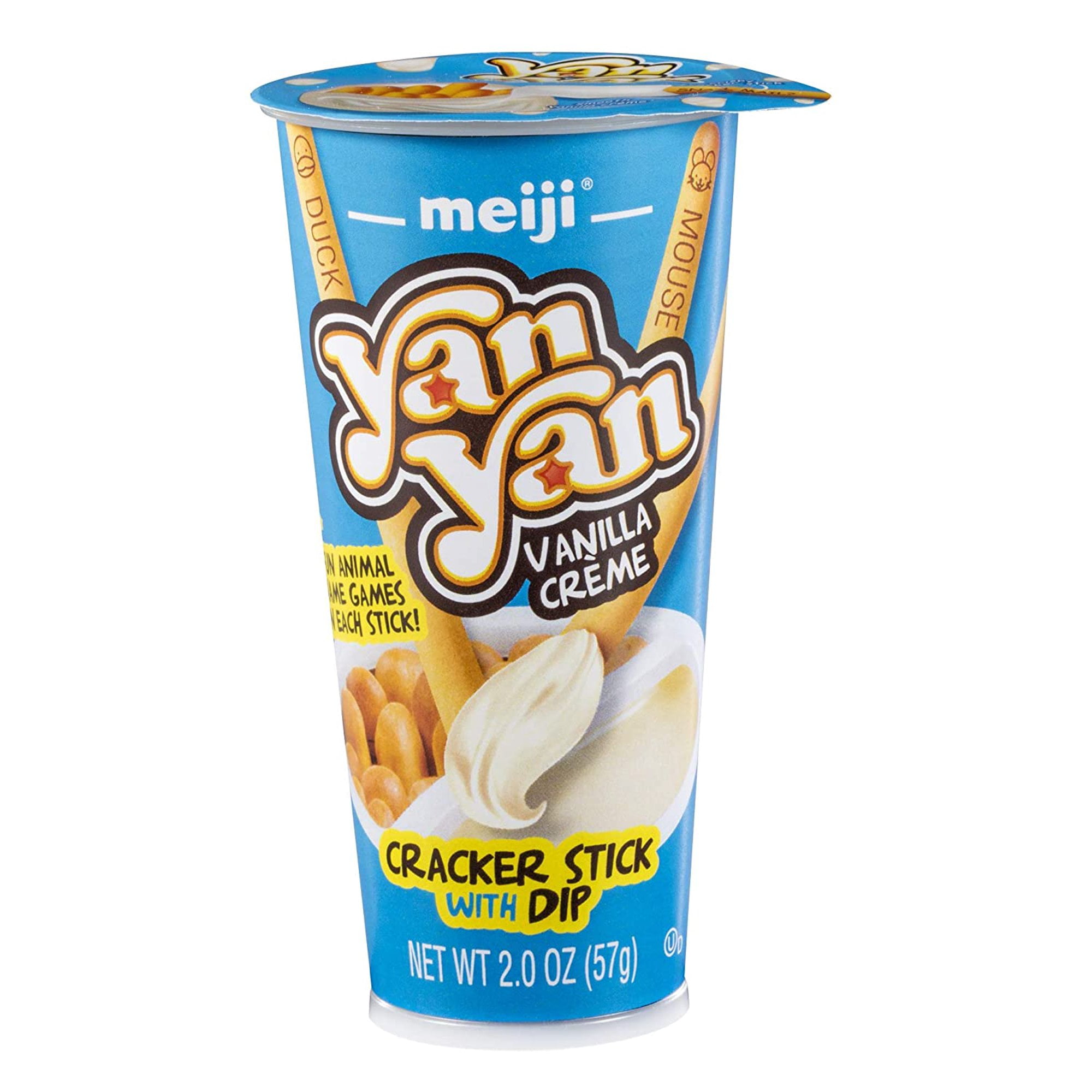 Meiji Yan Yan Vanilla Crème Dip Snack Sticks, 10 Pack Box, 2 oz Each