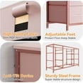 thumbnail image 5 of NEILA 10-Drawer Pink Wide Storage Dresser - Stylish 55-Inch TV Stand with Integrated Power Outlet and Durable Metal Frame for Bedroom and Living Room, 5 of 8