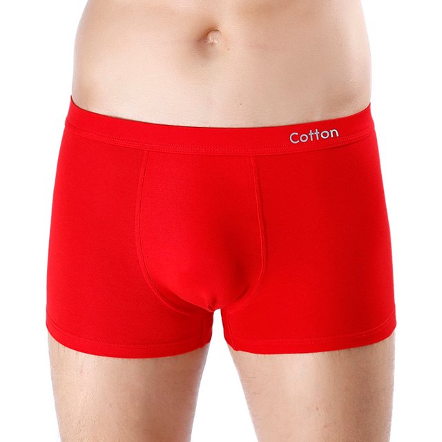 Ropa interior masculina de algodón puro, pantalones tipo bóxer convexos en forma de U de algodón puro para hombre, ropa interior masculina con estampado estéreo en la cintura