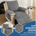 thumbnail image 6 of Velvet Recliner Chair Cover Soft Thickened Recliner Slipcover Non Slip Washable Lazy Boy Recliner Couch Cover All Seasons Reclining Sofa Slipcover Furniture Protector for Pets Kids Dark Grey, 6 of 10