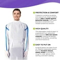 thumbnail image 3 of White Disposable Isolation Gowns, 35 GSM SMS Protective PPE, 25 Count, X-Large, 3 of 8
