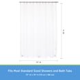 thumbnail image 4 of Kenney Eco Modern Clear Solid Print Medium Weight PEVA Shower Liner, 70" W x 78" H, 4 of 6
