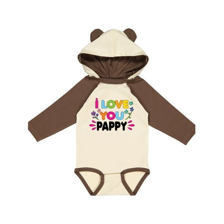 

Inktastic I Love You Pappy with Flowers Gift Baby Girl Long Sleeve Bodysuit