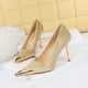 thumbnail image 3 of Zapatos de tacón alto finos de lujo ligeros de moda para banquetes para mujer, zapatos de gamuza con punta de metal, zapatos de mujer, zapato individual, zapatos de mujer, 3 of 5