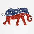 thumbnail image 3 of CafePress - Glitter Republican Elephant T Shirt - 100% Cotton Ringed T-Shirt, 3 of 4