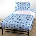 thumbnail image 2 of North Carolina Tar Heels 100% cotton, 4 piece sheet set - flat sheet, fitted sheet, 2 pillow cases, King, Team Colors, 2 of 3