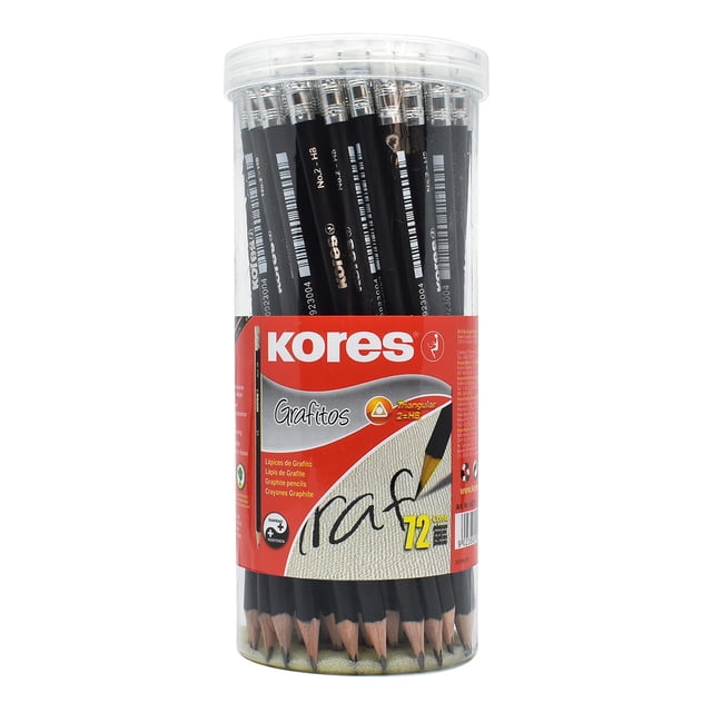 Lápiz Grafito Kores Triangular X 72 Unidades