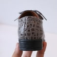 thumbnail image 4 of Celivon Toddler Boys Leather Shoes New Pattern Solid Color Lace Up Low Heel Comfy Performance Shoes Size 3 T, 4 of 9