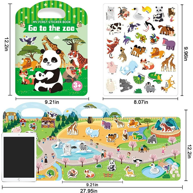 NOGIS Reusable Sticker Book, Portable Jelly Quiet Book, Quiet Book for  Toddlers 2-4 Years Old, Busy Book for Gifts (Seaworld) 