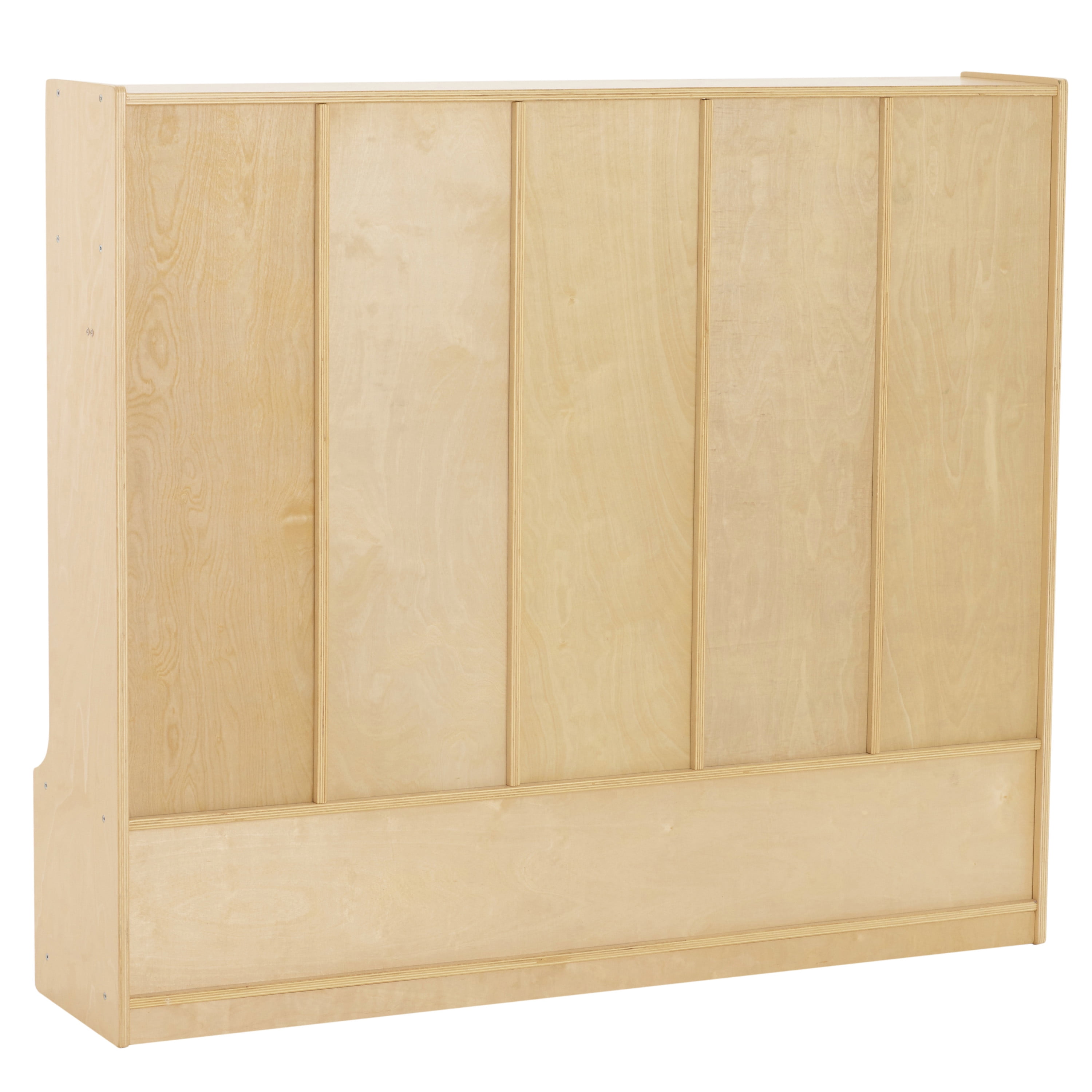 ECR4 Kids Birch 5 Section Coat Locker With Bench Home Fice Storage Locker New
