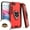 Red, variant on Xpression Cover for Apple iPhone SE 3 (2022) /SE /8/7 Military Grade Protection Heavy Duty Shockproof with 360 Ring Kickstand Stand Holder Phone Case - Red