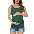thumbnail image 3 of Yawrut Maternity Tank Tops Sleeveless Ruched Basic Tops Maternity Shirt Vest Mama Clothes, 3 of 5
