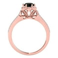 thumbnail image 4 of Mauli Jewels Engagement Rings for Women 0.50 Carat Halo Black Diamond Engagement Ring 4 prong 14K Solid Rose Gold, 4 of 7