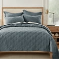 thumbnail image 3 of Levtex Home - 100% French Flax Linen Front/100% Cotton Back - King Quilted Sham - French Flax Washed Linen - Denim Blue - Sham Size (36 x 20in.), 3 of 3
