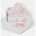 thumbnail image 2 of Inkdotpot Pack Of 100 Real Rose Gold Foil Paper Tags Made With Love Wedding Favor Hang Tags, 2 of 6