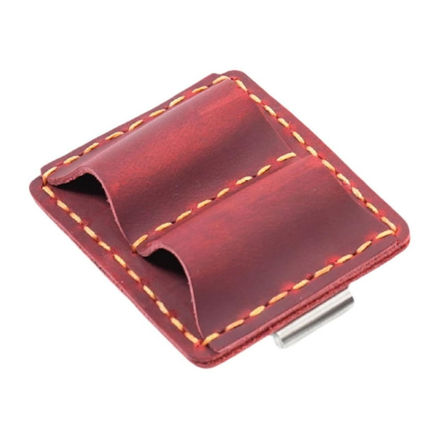 Portalápices doble para cuaderno con clip para bolígrafo para diarios, libros y diarios Rojo