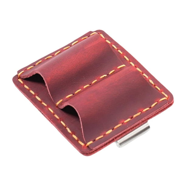 Portalápices doble para libreta, con clip, ligero y con clip. Rojo