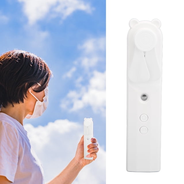 Ventilador de Niebla Portátil Ventilador de Niebla Recargable de 2 Velocidades Y 400 MAh Mini Ventilador de Niebla de Escritorio/de Mano para Viajar en Casa Oficina Acampar Al