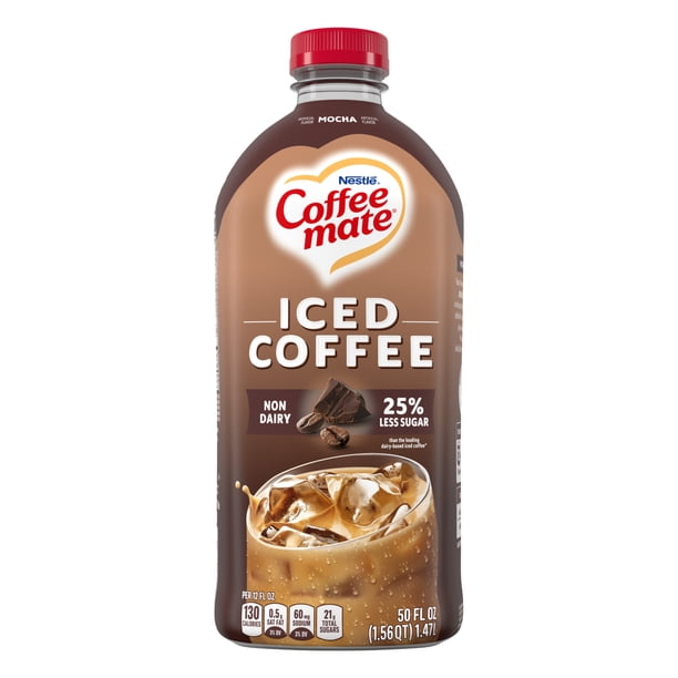 Coffee mate Mocha Iced Coffee, Non-Dairy, 50 fl oz - Walmart