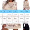 thumbnail image 3 of ZToonmas Women's Long Sleeve Crochet Beach Cover-up Dress Round Neck Hollow out Swim Tunic Sheer Knit Bikini Cover for Vacation, 3 of 7