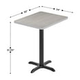 thumbnail image 4 of Flash Furniture 24'' x 30'' Gray Rectangular Laminate Table Top with Black 22 x 22 "X" Style Table Height Base, 4 of 8