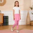 thumbnail image 2 of Wxirdiow Toddler Leggings Girls Leggings With Skirt High Waisted Tennis Athletic Flowy Skirted Legging With Pockets For Kid Pink Size,2-3 Years, 2 of 6