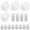 White, variant on Universal Oven and Stove Knob Replacement Set 4 Pack Compatible with 6mm 8mm Appliances