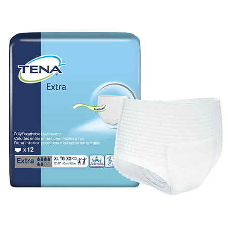 TENA Extra Disposable Underwear Pull On with Tear Away Seams 72518 ...