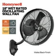 thumbnail image 4 of Honeywell 18 Inch Wall Mount Outdoor Oscillating Wet Rated Airflow Fan, Matte Black, 4 of 13