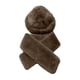 thumbnail image 2 of Sombrero de pescador con bufanda, gorro térmico informal para nieve, ideal para caminatas, acampadas y excursiones. café, 2 of 7
