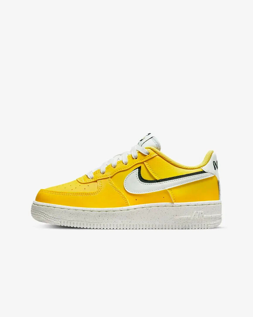 kleermaker vingerafdruk emulsie Nike Air Force 1 LV8 DQ0359-700 Youth Yellow & Black Skate Shoes Size US 7  PB235 - Walmart.com