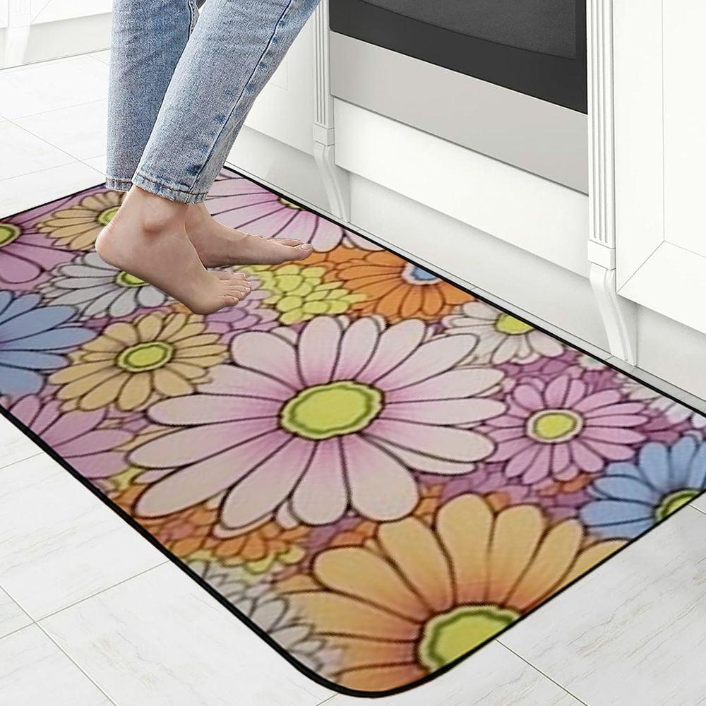 Qinduosi Decorative Door Mat, Door Mat with Non-Slip Rubber Backing, Easy Cleaning, Traps Dirt, for Entry, Patio, Garage 19.68*47.24 in