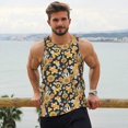 thumbnail image 6 of Fuzoiu Sunflowers Bee Print Men's Workout Tank Tops,Sleeveless Gym Shirt Quick Dry,Fitness Bodybuilding T-Shirt,Muscle Athletic Workout Tee-Large, 6 of 7