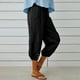 thumbnail image 5 of WILLBEST Pantalones Casuales para Mujer, Pantalones Harén Holgados de Cintura Alta Elástica con Bolsillos, Pantalones Casuales Recortados para Un Estilo y Comodidad Sin Esfuerzo. XXXL, 5 of 7
