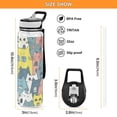 thumbnail image 3 of Cute Cats Sports Water Bottle Portable Travel Mug 32oz BPA Free Leak Proof Straw Transparent Tritan for Gym Yoga Cycling Camping, 3 of 7