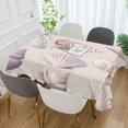 thumbnail image 2 of Yayeee Tablecloths 54" x 72" Rectangle Wrinkle Resistant Party Table Cover, Purple Watercolor Seashells, 2 of 8